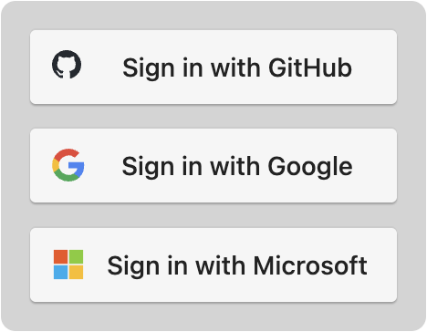 Relay sign-in buttons for GitHub, Google, and Microsoft.